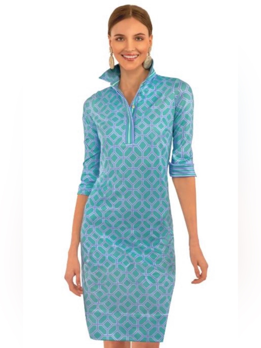 Gretchen Scott Everywhere Dress Lucy in the Sky with Diamonds Periwinkle Size L